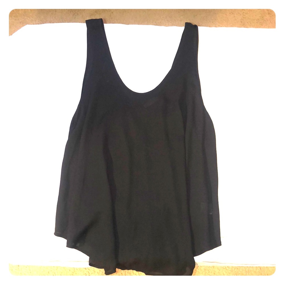 Black sheer tank top